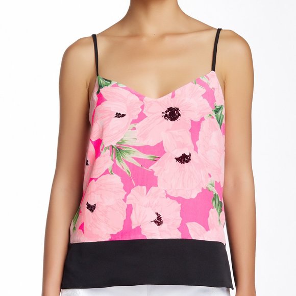 French Connection Tops - French Connection | Floral Poppy Silk Camisole